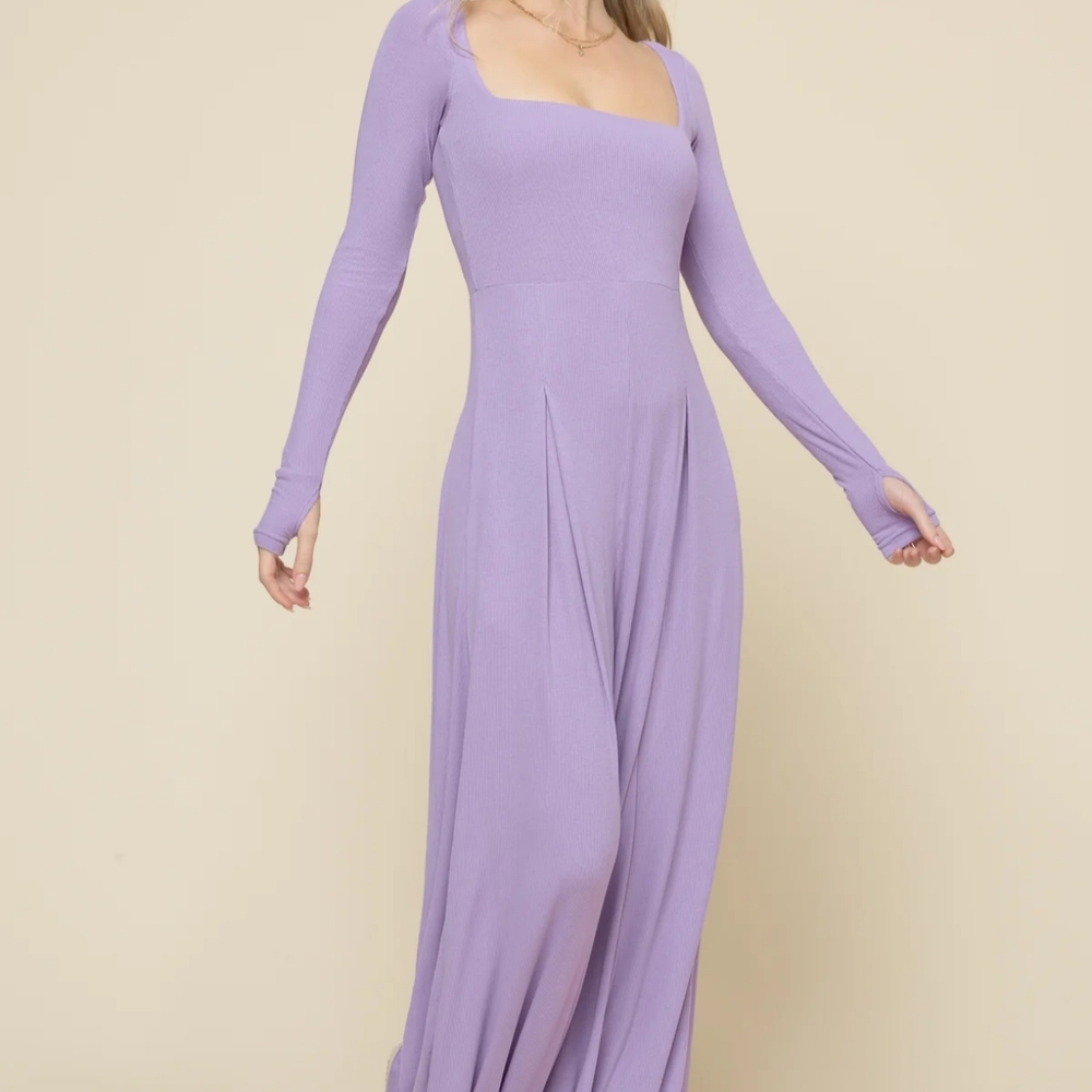 POPFLEX Lavender Long Sleeve Jumpsuit